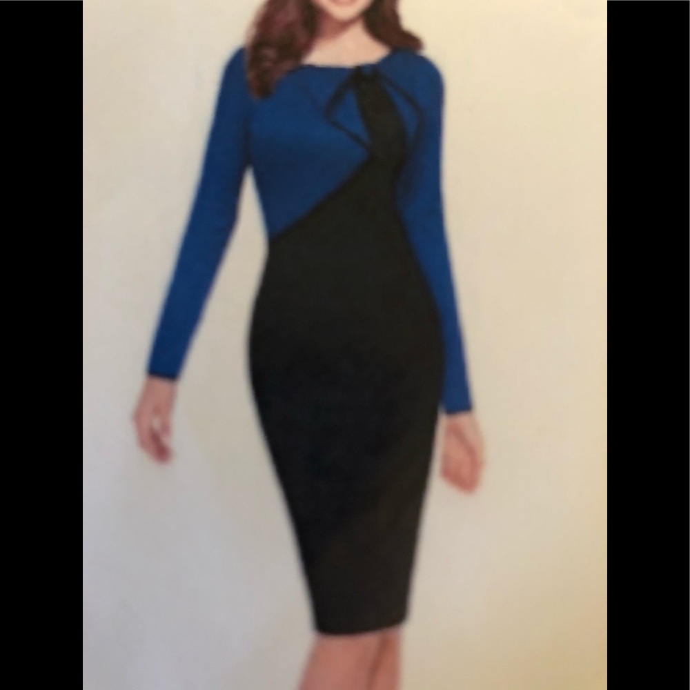 NWT black and blue dress